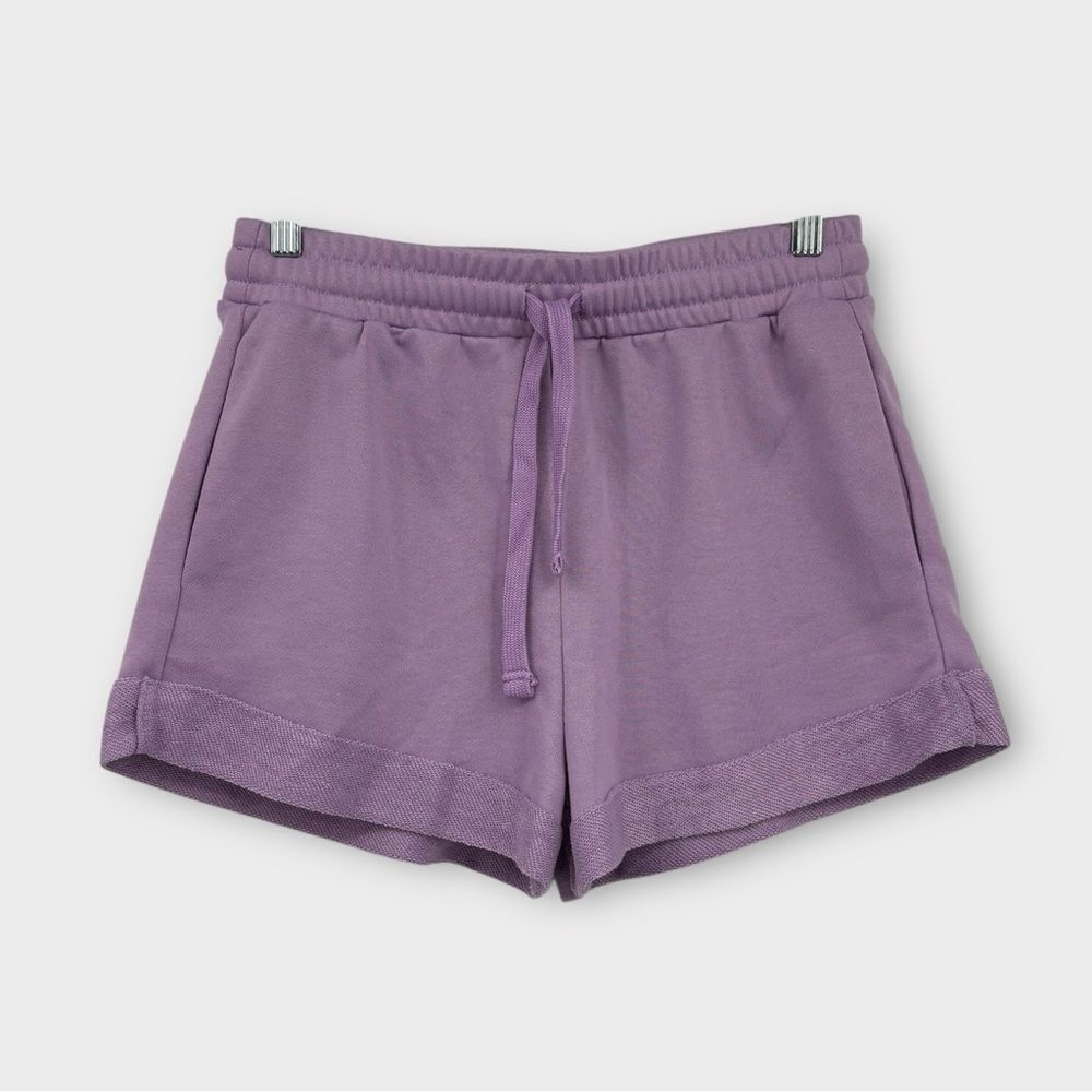 Nordstrom Deluc Payton High Waisted Shorts Elastic Waist in Lilac Size S NWT